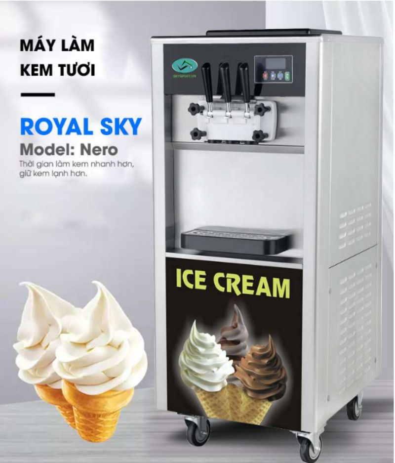 Royal Sky thời gian làm kem nhanh hơn, giữ kem lạnh hơn