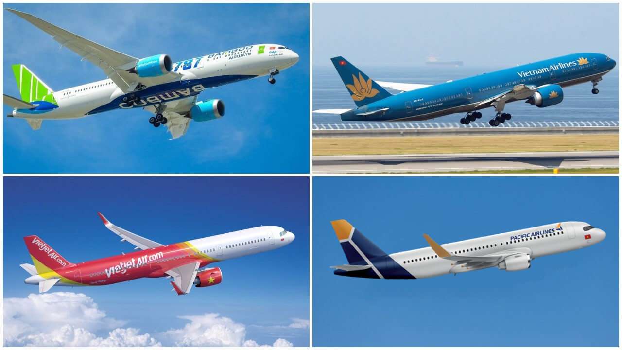 Vé máy bay giá rẻ Vietjet, BamBoo, Vietnam Airlines Uy Tín