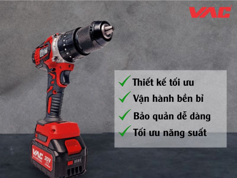 Máy khoan pin sẽ nhận nguồn điện thông qua các viên pin sạc với nhiều điện áp có dung lượng khác nhau