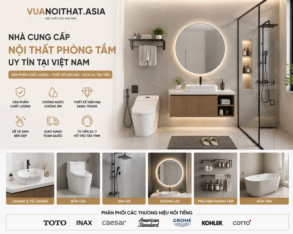 Nhà cung cấp Nội thất phòng tắm uy tín tại Việt Nam