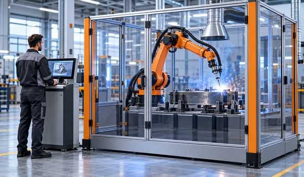 Sử dụng robot hàn giúp hạn chế việc người lao động phải tiếp xúc trực tiếp với khu vực nguy hiểm